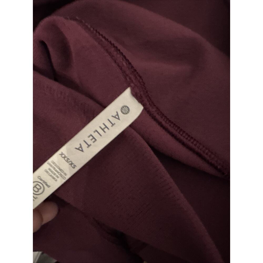 ATHLETA Warp Knit 7/8 Tight Yoga Pant Womens Size XXS Velvet‎ Plum Purple - Picture 8 of 9